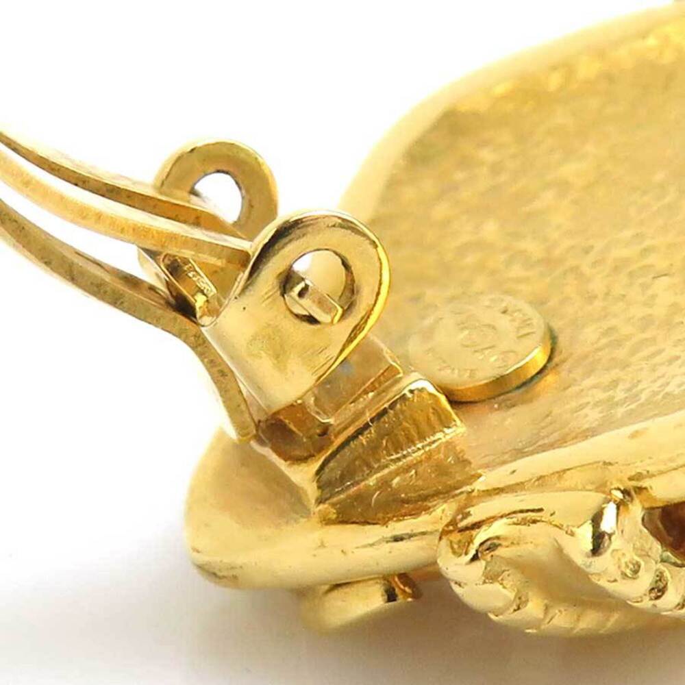 CHANEL Gold Logo Earrings - Picture 12 of 13